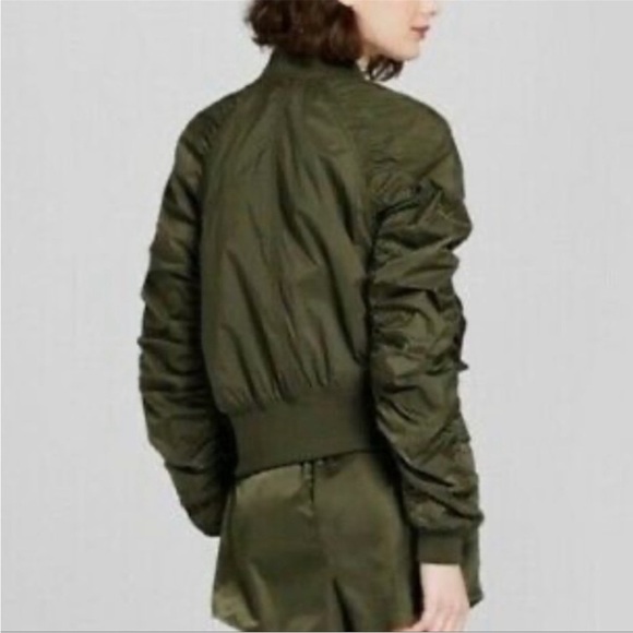 HUNTER brand for Target Army Green Bomber Jacket Sz S lightweight - Picture 3 of 13